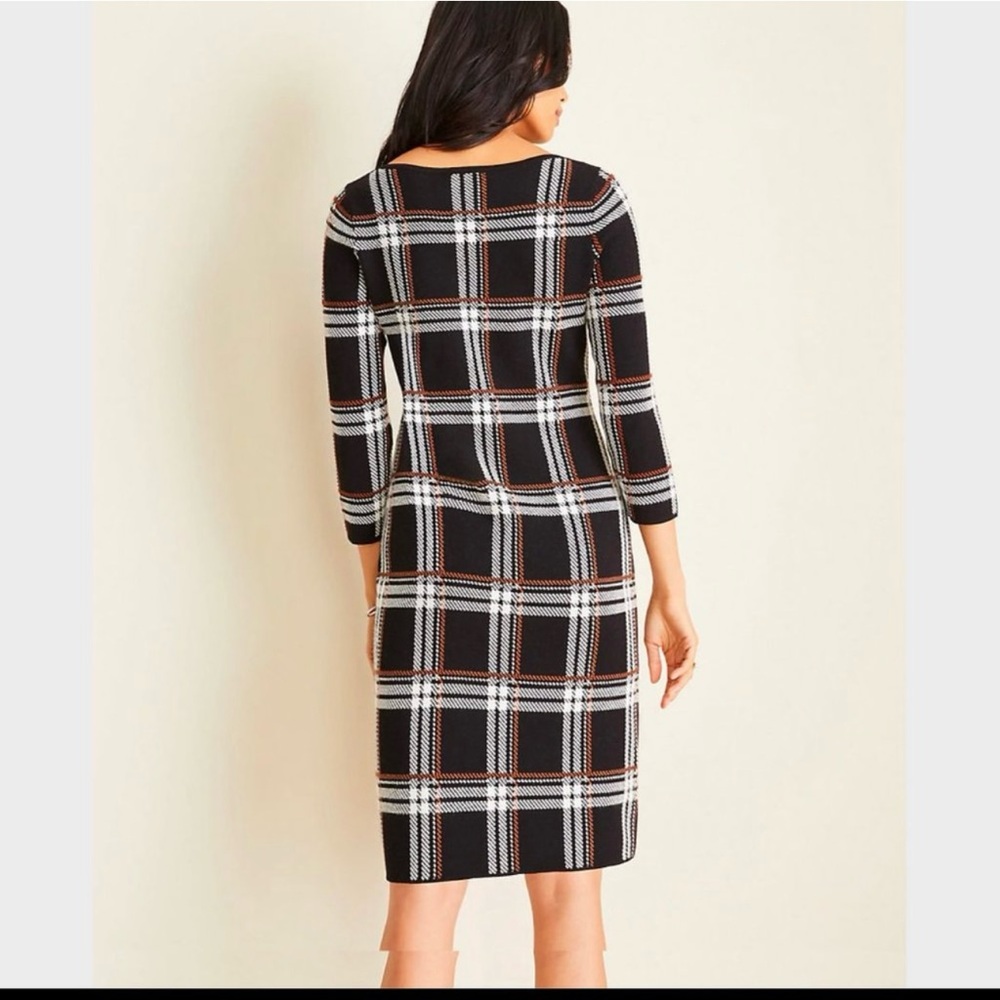 Ann Taylor Plaid Sweater Dress NWT - Picture 2 of 11